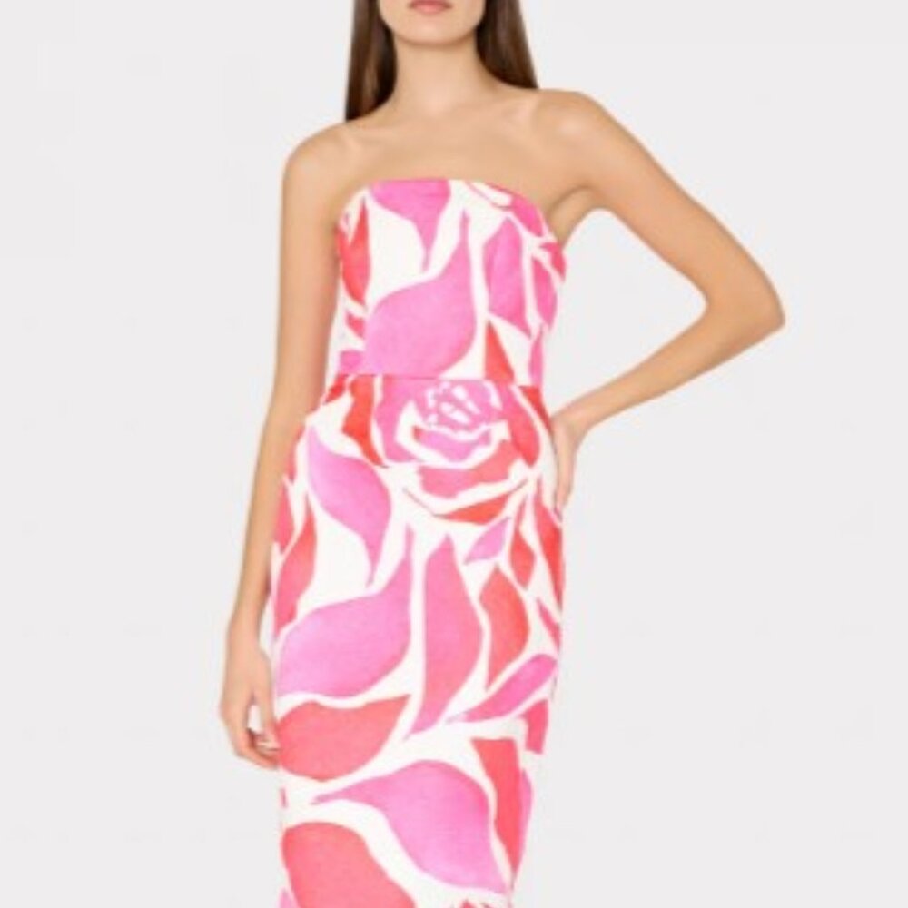 Milly Orion Rose Jacquard Strapless Dress-  Size 2 - Never Worn/Tags On